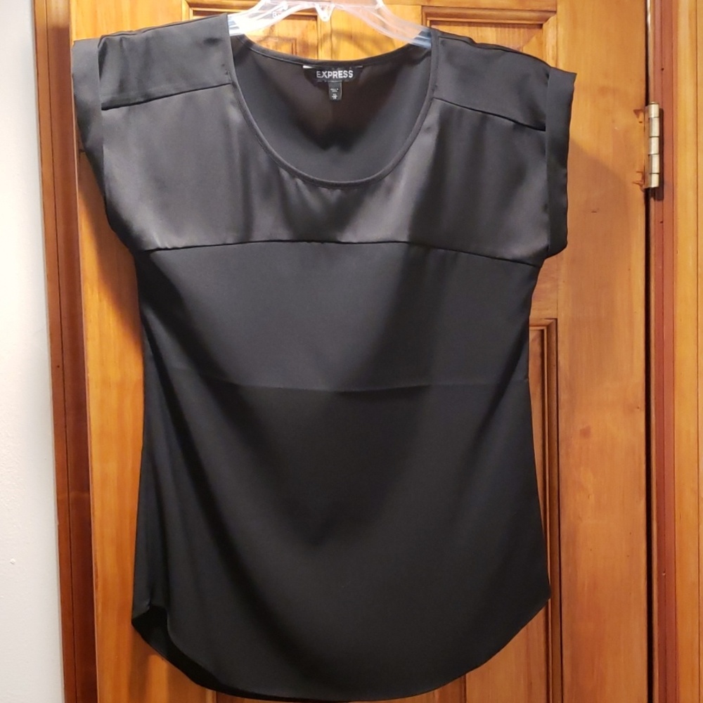 Express Black Short Sleeve Blouse